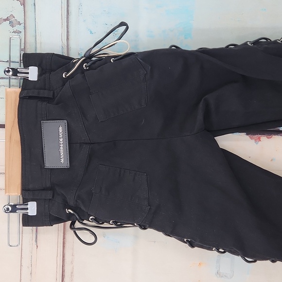 Maniere De Voir High Rise Lace Up Trousers - Picture 6 of 9